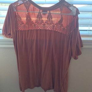 burnt orange shirt